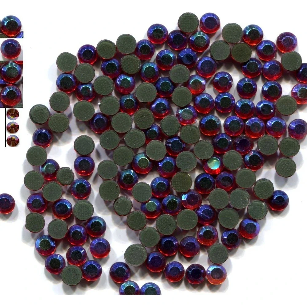 Rhinestones 16ss 4mm  Crystals AB RED  Hot Fix    ‎ 2 Gross  288 Pieces